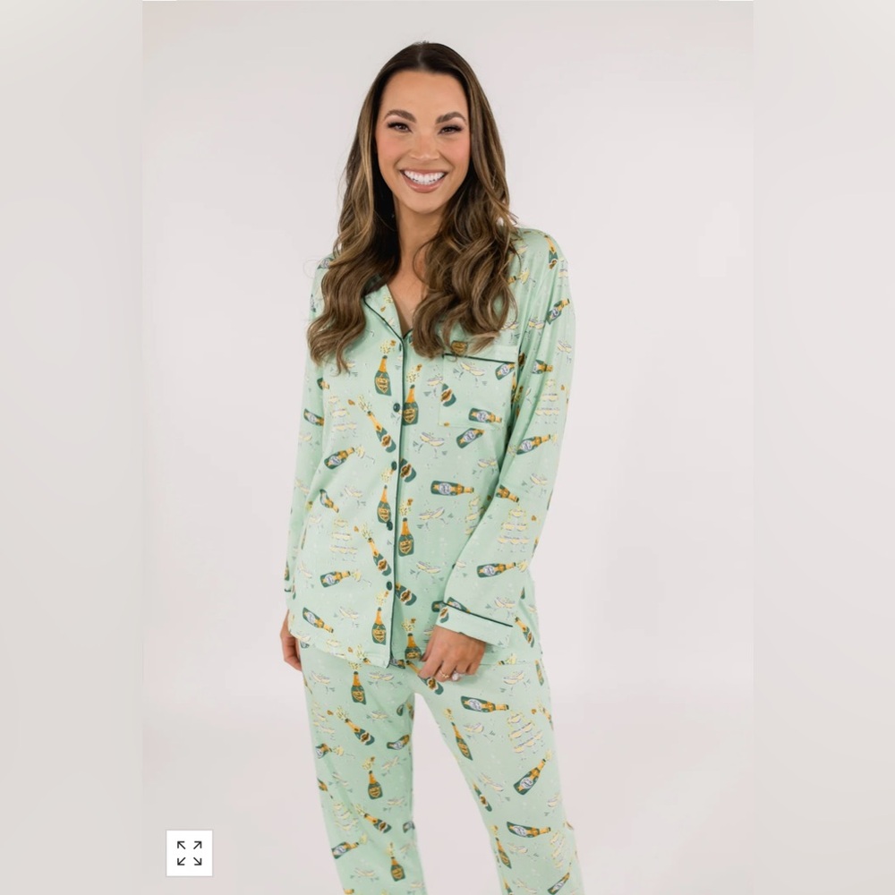NWT Champagne Toast Long Sleeve & Pant Pajama Set